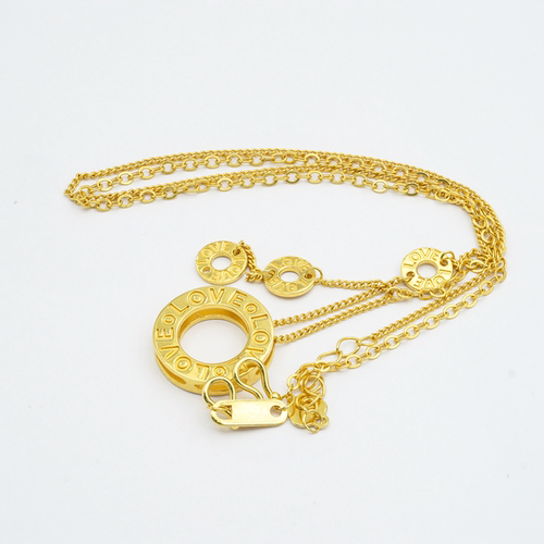 18k金LOVE项链女轻奢小众设计