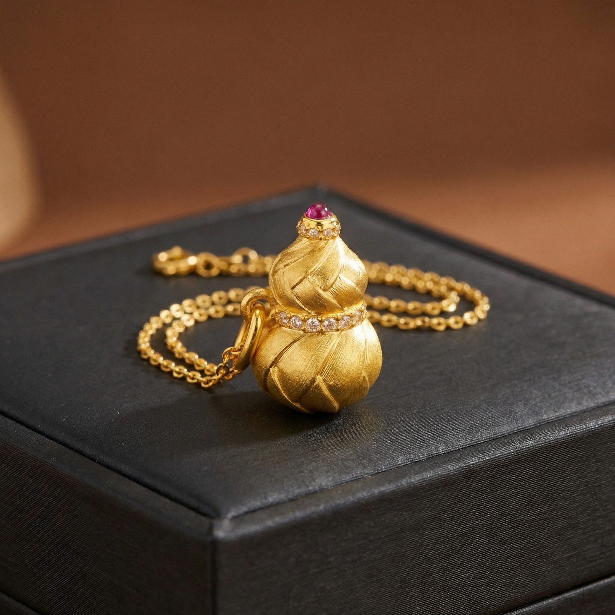 通体18k金拉丝编织葫芦项链吊坠女款小众百搭DIY配件【QL07316】,珠宝/钻石/翡翠,颈饰,淘宝优惠券,粉丝福利购,淘宝优惠卷