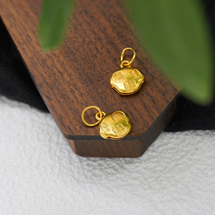 18k金顺喜小提溜女百搭DIY项链手链配件不脱模WT0579 店铺专属