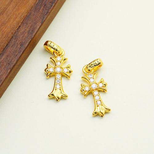 2025新款18k金莫桑钻十字架吊坠