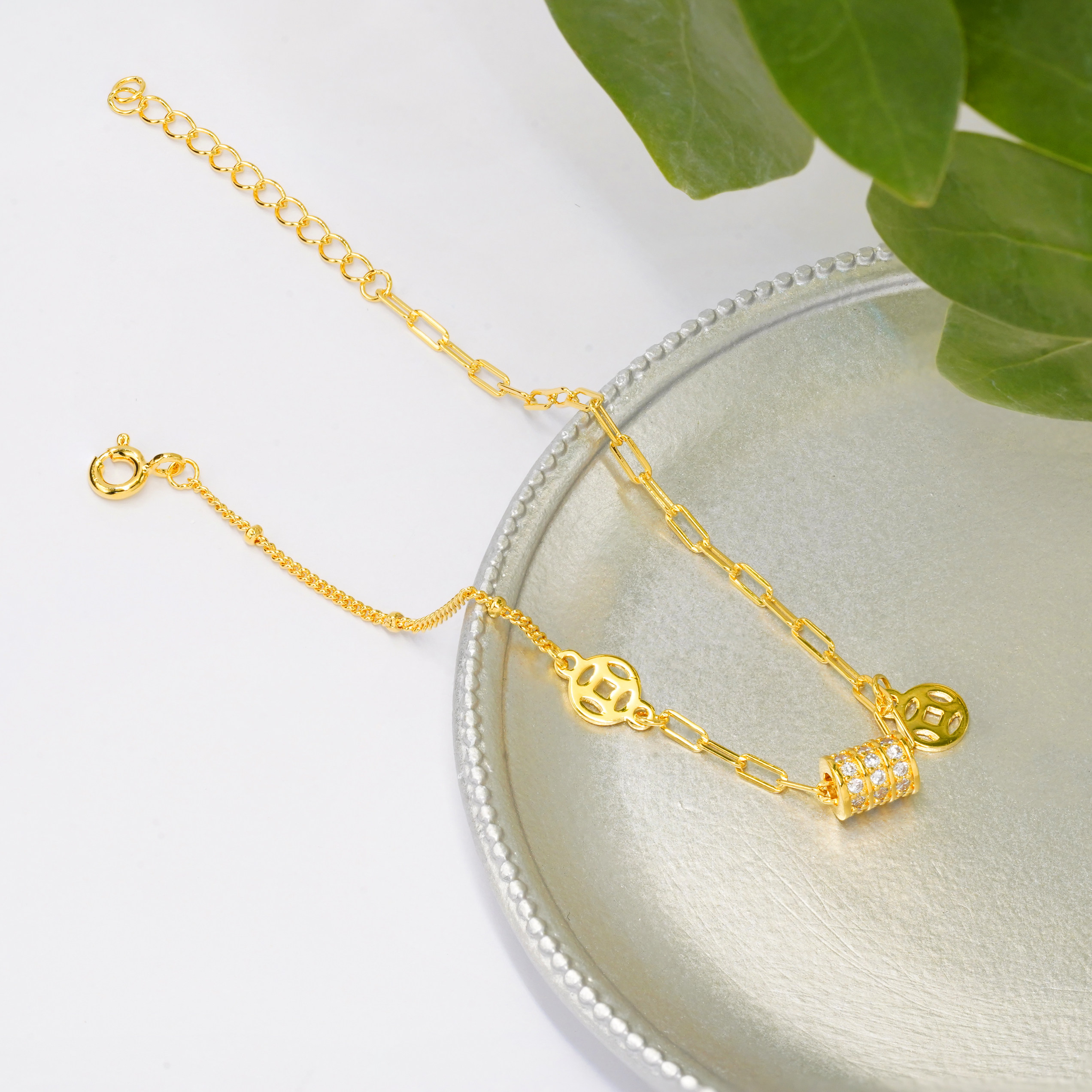 18k金小蛮腰手链女轻奢小众时尚