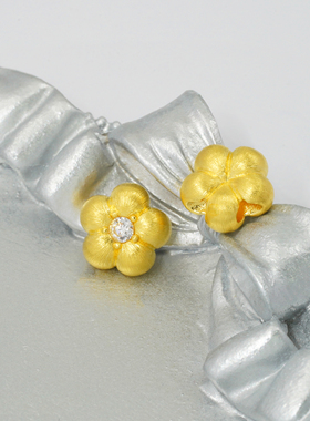 【店铺专属】18k金拉丝小花路路通项链手链diy配件不脱模WT0236