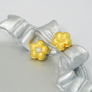 【店铺专属】18k金拉丝小花路路通项链手链diy配件不脱模WT0236