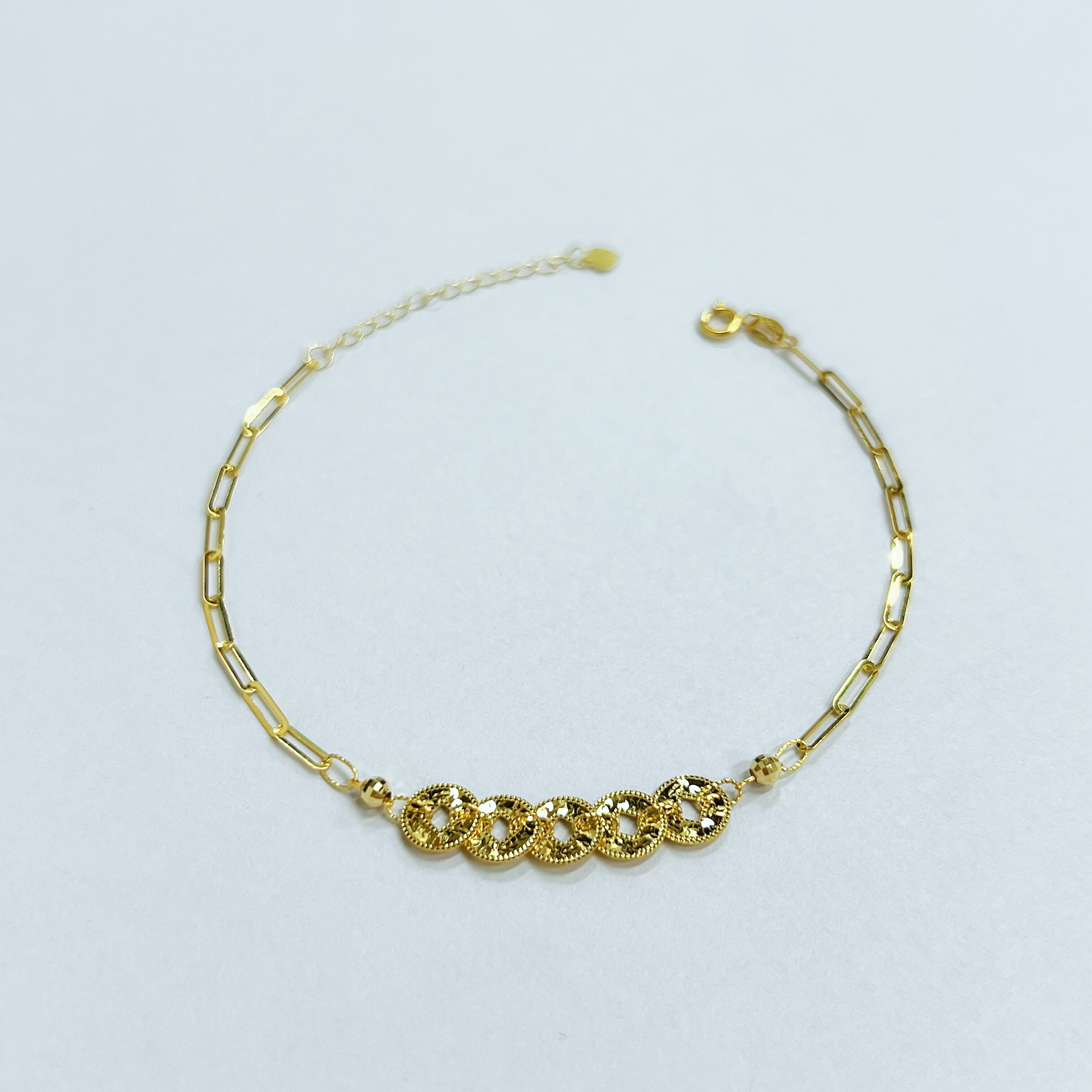 通体18k金爆闪五钱手链女款轻奢