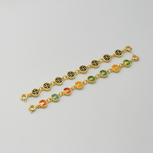 【店铺专属】18k金八大守护延长链百搭配件长约9cm不脱模WT0530-1