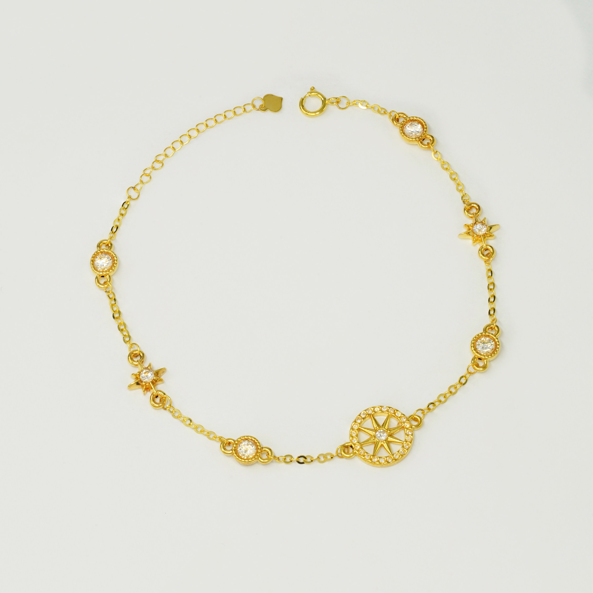 【店铺专属】18k金点钻星芒手链轻奢小众高颜值送老婆礼物QL07463