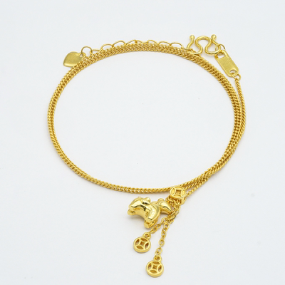 【店铺专属】18k金马上有钱项链女轻奢小众设计 【WT0336】不脱模