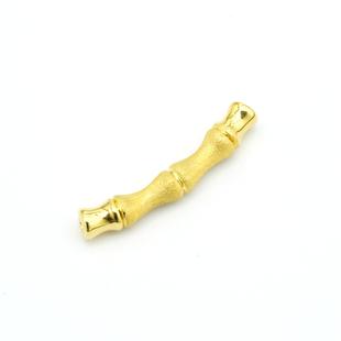 正品 18k金拉丝竹节弯管手链diy配件轻奢小众百搭高颜值 WT0119
