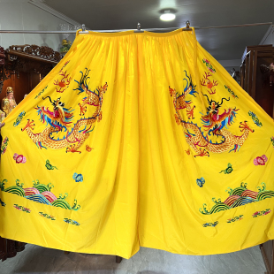 高丝宝大双龙披风佛像佛袍神明菩萨财神关帝庙斗篷五爷龙袍1米8长