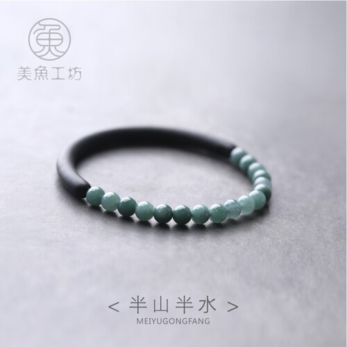 细手镯手镯美鱼工坊檀木文艺女