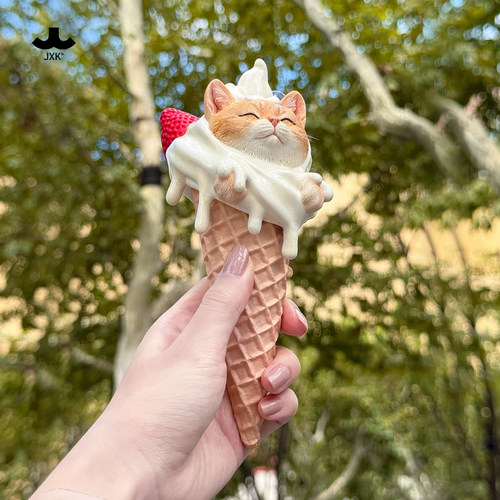 JXK冰淇淋小猫咪手办模型
