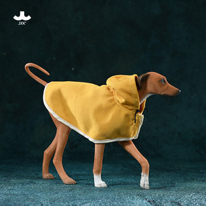 JXK细狗阿札瓦克犬手办狩猎犬模型配披风仿真动物摆件潮玩狗周边