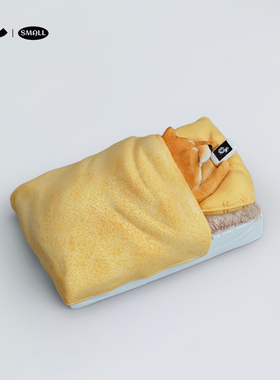 JXK Small单身狗3.0/4.0躺床睡觉柴犬周边冰箱贴摆件模型微缩手办