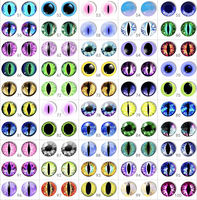 diy eye pattern on background paper, Time gem beast eye doll, wool felt cat eye bead BJD fantasy creature thumbnail 4