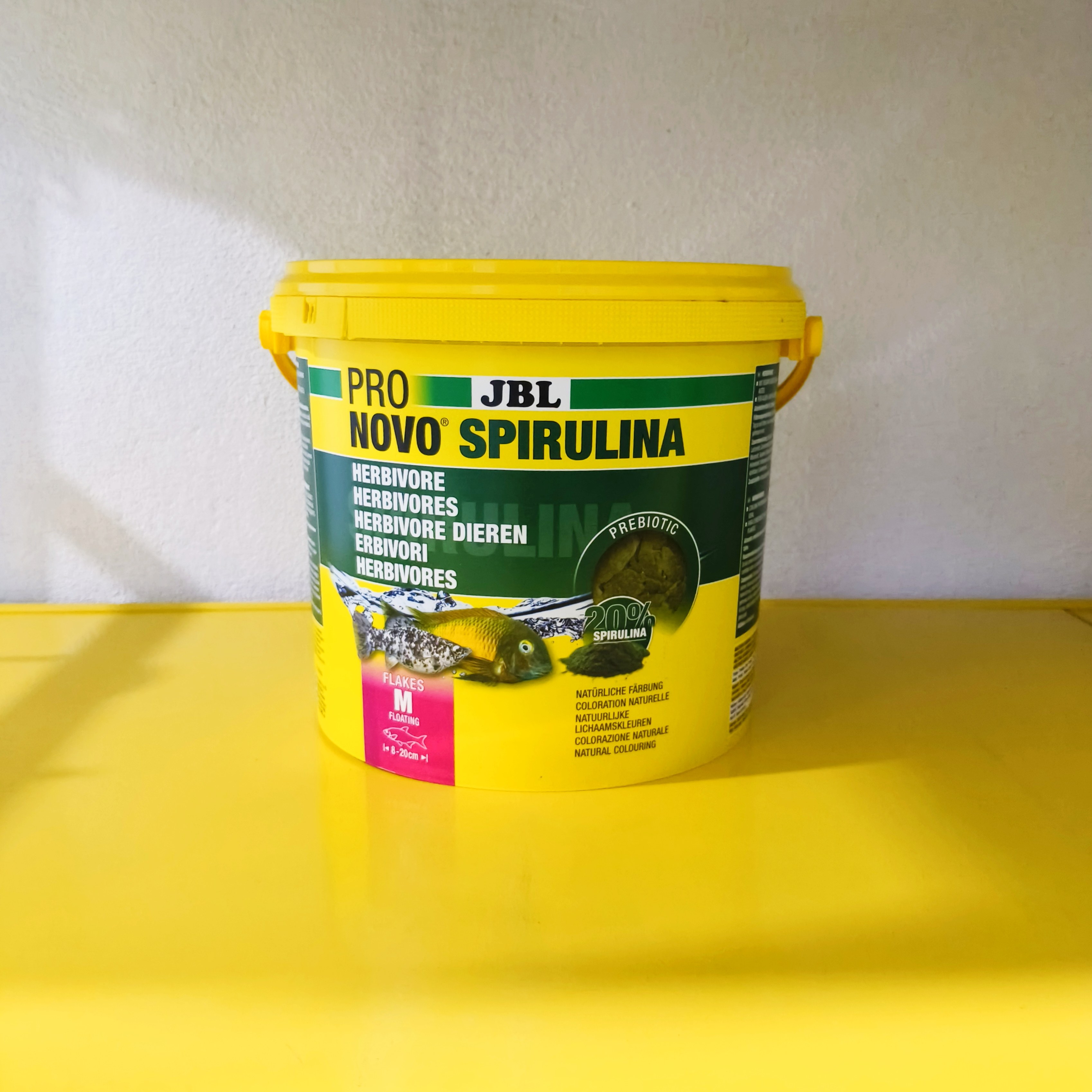 德国JBL 20%螺旋藻观赏鱼薄片饲料三湖慈鲷蝴蝶龙王岩栖素食包邮