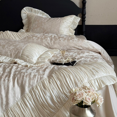 法式少女天丝棉提花四件套