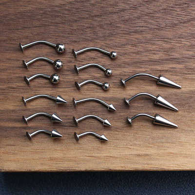 唇钉弯杆恶魔钉眉钉小众饰品