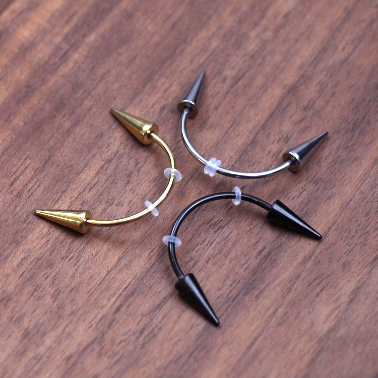 恶魔钉长尖锥微笑虎牙钉个性夜店穿刺饰品小众唇环情侣男女欧美