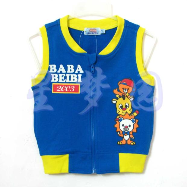 包邮清货特价【叭叭贝比背心马甲】22409纯棉男童背心坎背