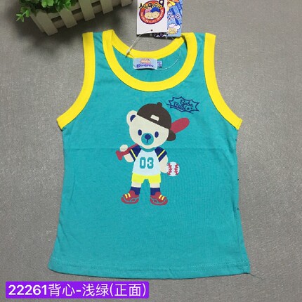 正包邮特价【叭叭贝比夏装】22291/22261正纯棉男童无袖背心