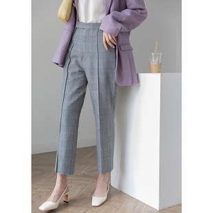 笔挺神裤！日本定制进口质感烟管裤小直筒九分高腰锥形裤休闲西裤