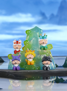 吉祥云梦小瑞兽盲盒潮玩手办萌粒公仔创意小礼品桌面装饰摆件萌瑶