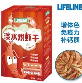 LIFELINE命脉淡水烘干虾120G水龟半水龟饲料黄喉草龟巴西蛋龟龟粮