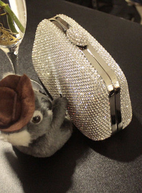 2025款葫芦型双面水钻婚礼包晚宴宴会party包新娘伴娘结婚手拿包