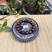 大红酸枝同料黑飘红手串002号1.5×15颗交趾黄檀红木佛珠手链实拍