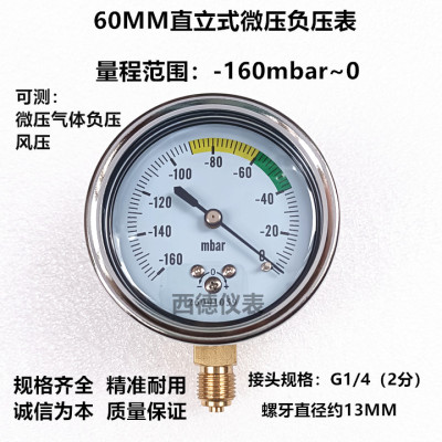 60MM直立式－160mbar~0真空负压