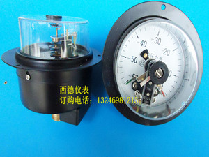。YEXC-100,100MM径向(轴向)电接点膜盒压力表,膜盒电接点压力表