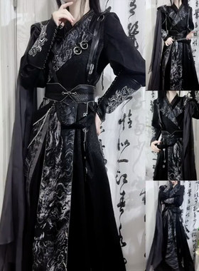 万圣节cos服改良武侠风劲装江湖
