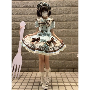 薄巧小熊可爱古早感Lolita裙甜妹软萌风夏季甜美蓬蓬公主连衣裙