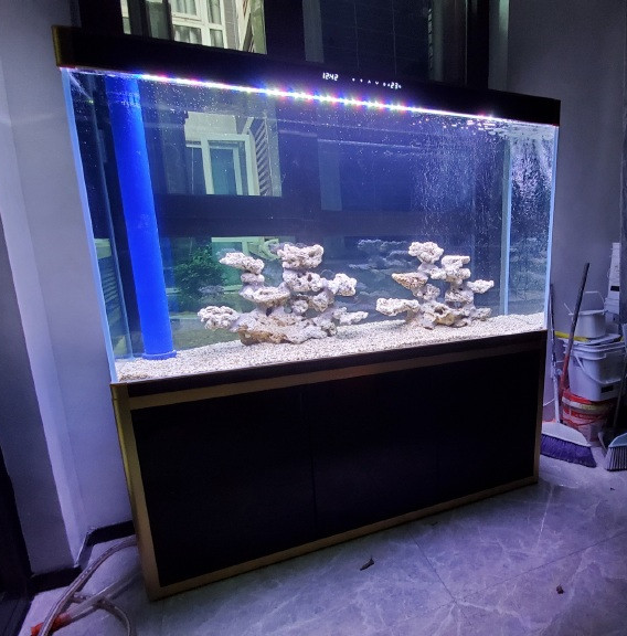 海星底过滤龙鱼缸 中大型水族箱玻璃生态大鱼缸下滤定做超白缸