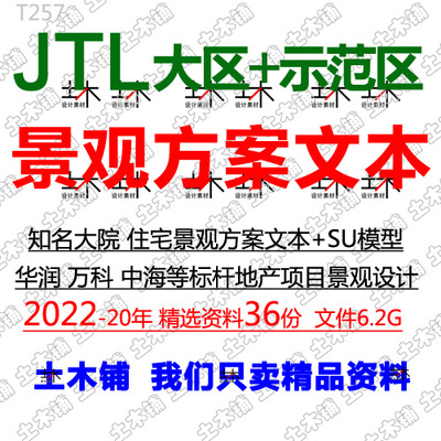 2023JTL住宅地产楼盘示范区大区景观方案设计文本SU模型合集