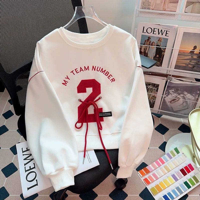 短款小个子卫衣女2024年新款秋季洋气减龄宽松设计感春秋薄款上衣