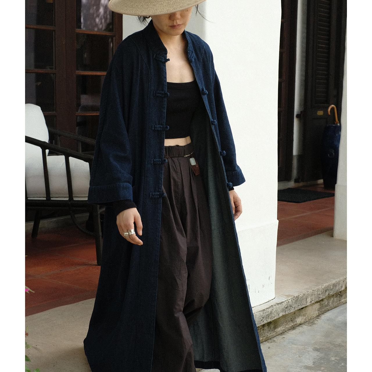 中式中式发饰风衣套装