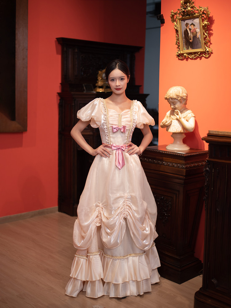欧式宫廷裙中世纪古典洋装帝政裙连衣裙复古礼服lolita长裙茶歇裙