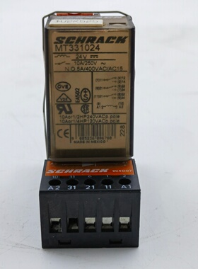 SCHRACK继电元器件MT331024 24V+底座MR78110 1N4007 实物图 现货