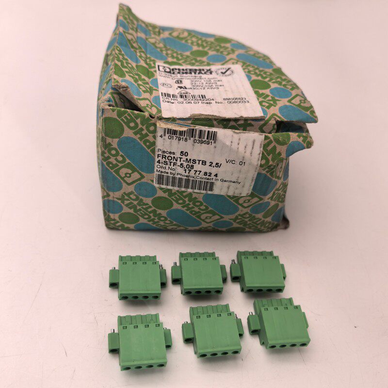 Phoenix连接器FRONT-MSTB2,5/4-STF-5,08 1777824 4P母座5.08mm