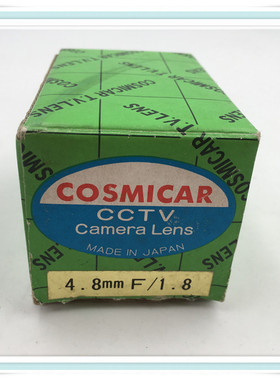COSMICAR 4.8MMF/1.8  CAMERA LENS 实拍 现货