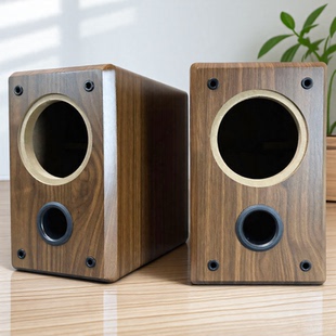4寸全频音域木质音箱空箱体低音炮胆机书架音响喇叭壳可定制开孔