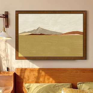 山景》法式中古风客厅风景画北欧复古装饰画小众艺术玄关餐厅挂画