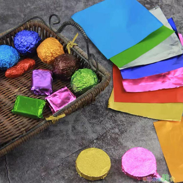 1000张包巧克力烘焙彩色锡纸包装棒棒糖果龙珠茶铝箔红糖黑芝麻丸,包装,糖果包装,淘宝优惠券,粉丝福利购,淘宝优惠卷