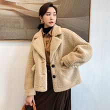 加厚皮毛一体羊剪绒皮草女大衣潮 韩版 羊羔毛外套女2019冬装 新款