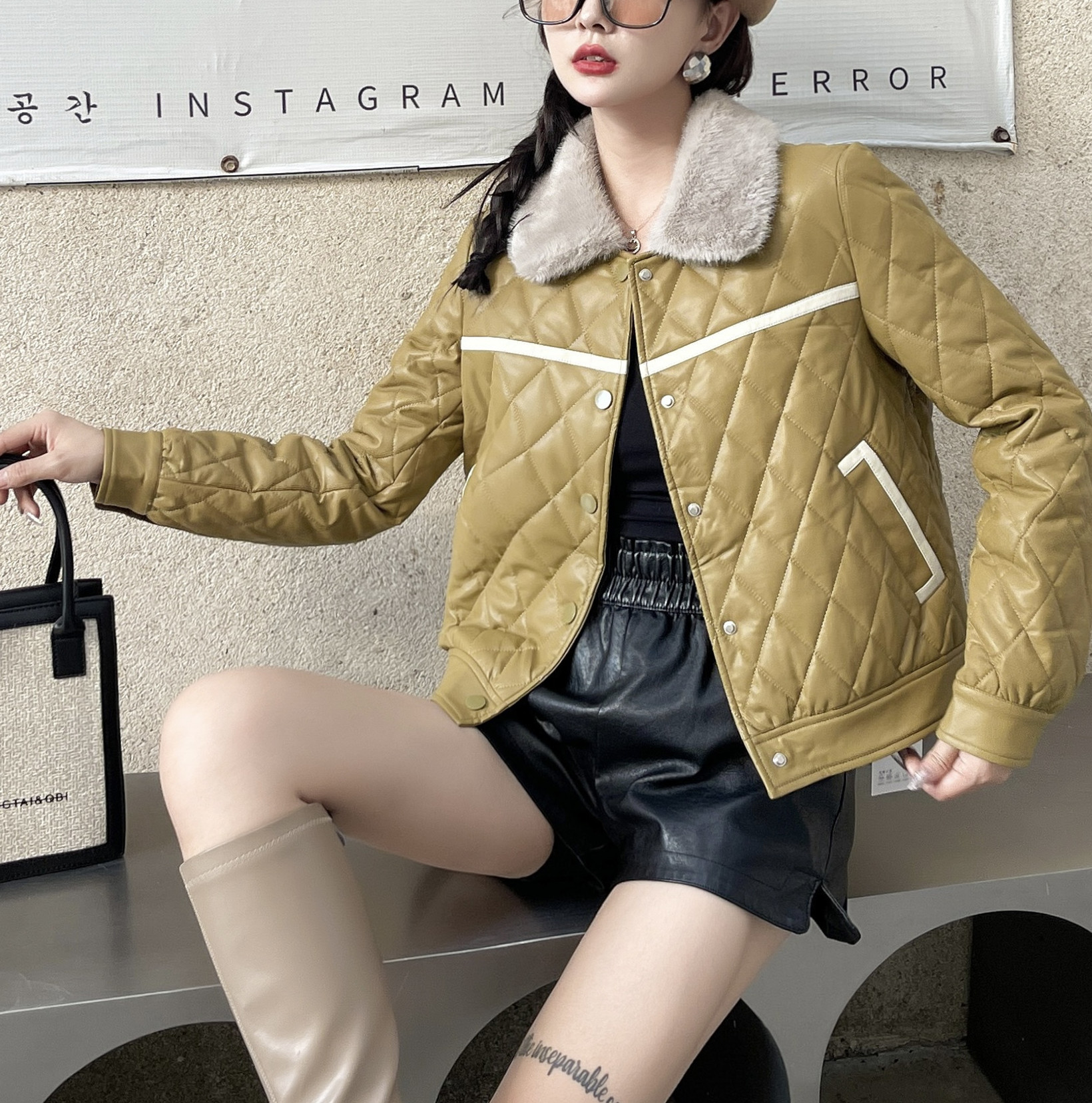 韩版棉衣短款修身显瘦棉服小个子