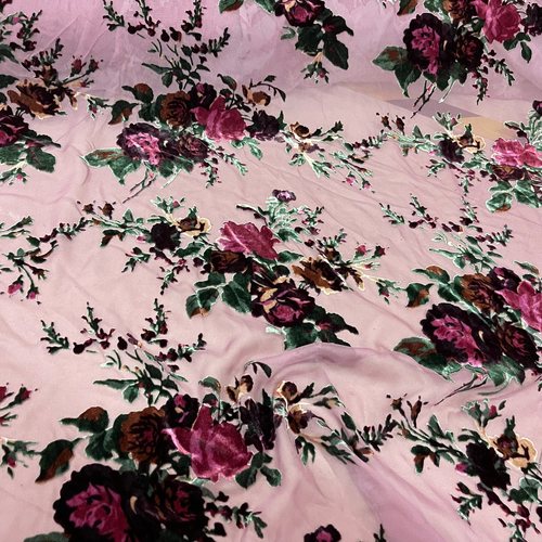 镂空真丝绒桑蚕丝绒布料