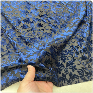 春夏壮青弹力烂花镂空金丝绒旗袍连衣裙打底衫短袖服装布面料