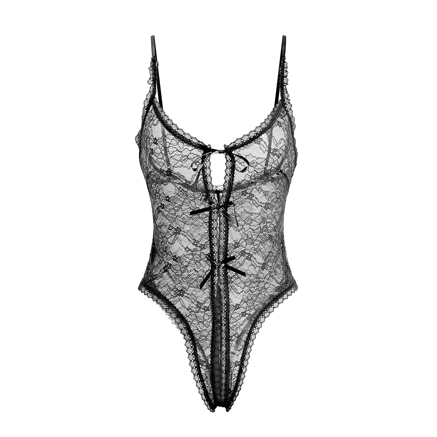 性感睡衣女款春夏季2026新款蕾丝透视薄款纯欲风开档吊带睡裙qqny