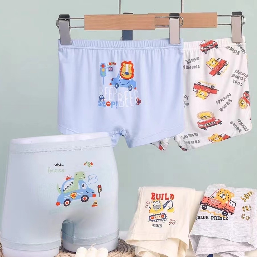 男童莫代尔平角内裤男孩子夏季超薄平角底裤卡通不夹PP